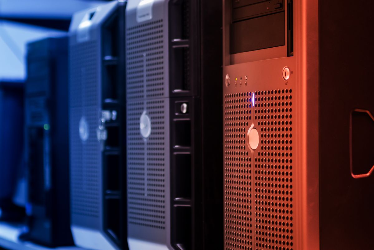 Server hardware in a rack